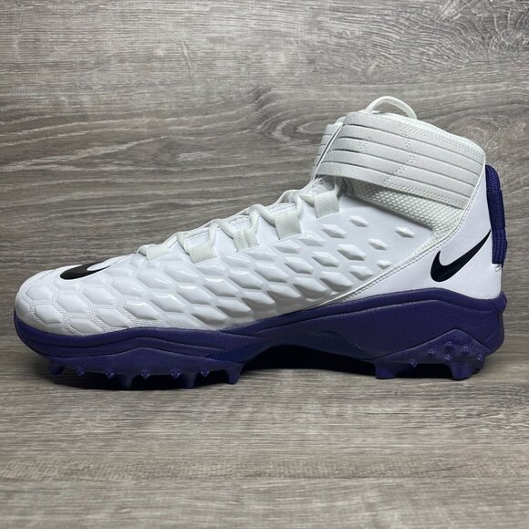 Nike Force Savage Pro 2 Shark Mens SZ 16 White Purple Football Cleats BV5448-103 - Picture 10 of 11